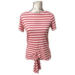 Michael Kors red & white striped top - size small